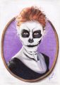 halloween-portrait-with-frame-red-hair-girl-coloured-pencils